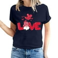 thumbnail image 2 of Fesfesfes Women's Shirts Women's Valentine's Day Love Printed Short Sleeved T-shirt Top Short Sleeved Round Neck Top/Shirt Woman Tops M(US:6), 2 of 6