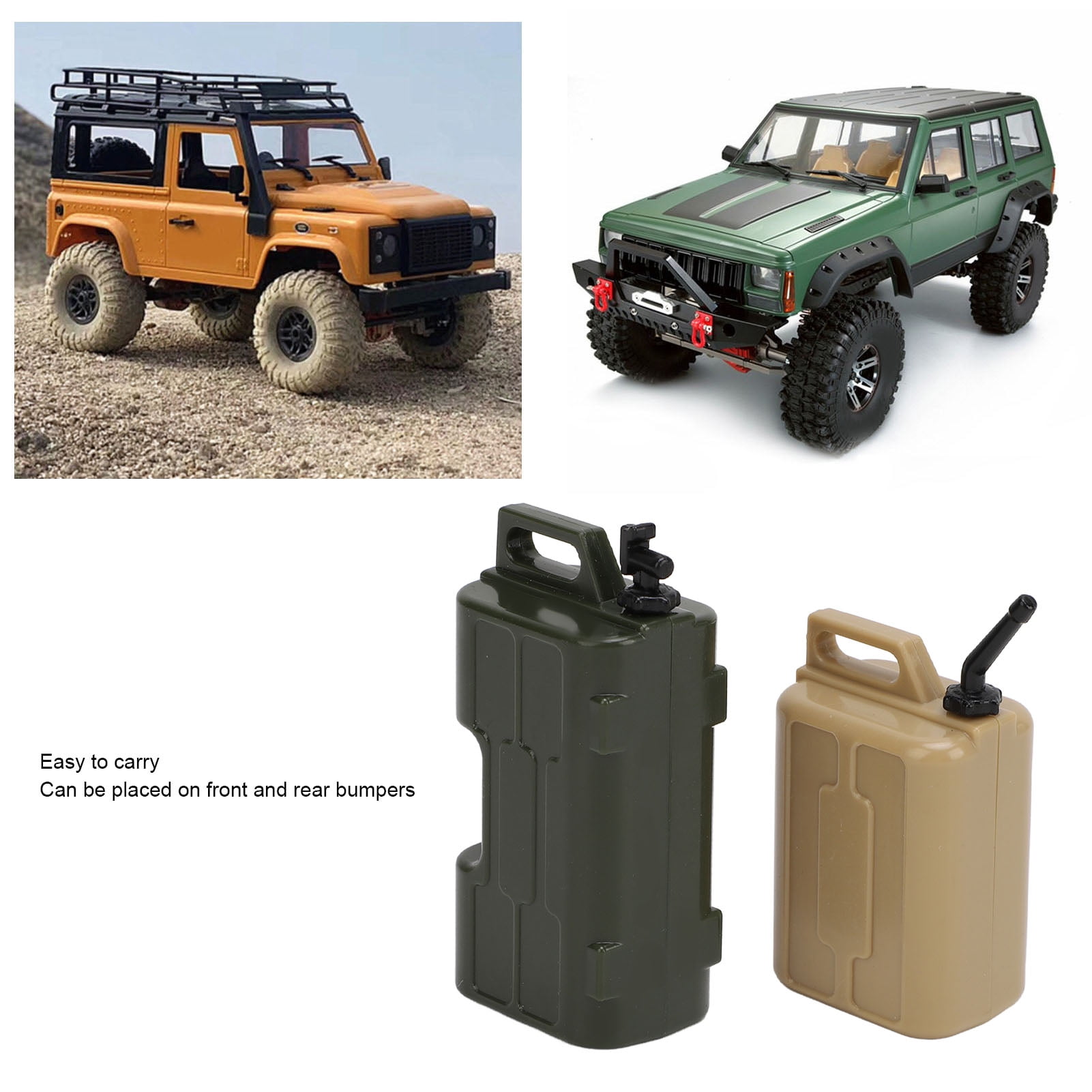 2 pièces de mini conteneurs métalliques en forme de fût d'huile, accessoire de décoration pour crawler RC, réservoir de carburant étanche conçu pour les modèles à l'échelle 1/10