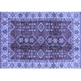 thumbnail image 1 of Ahgly Company Indoor Rectangle Abstract Blue Modern Area Rugs, 2' x 5', 1 of 4