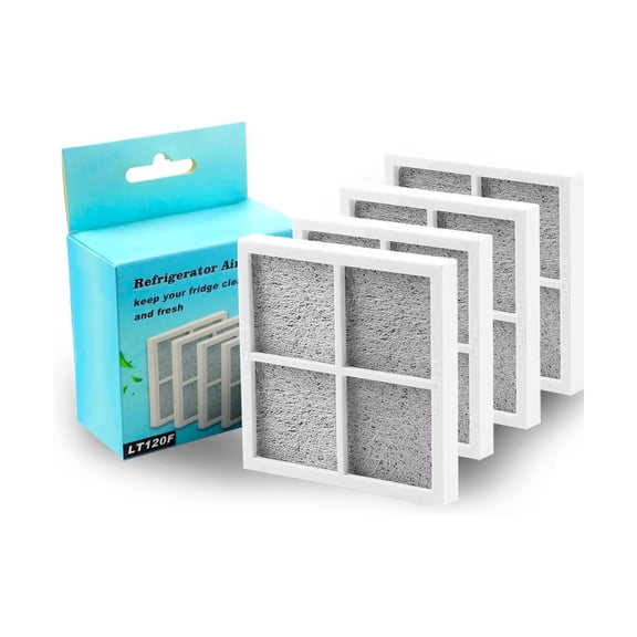 Refrigerator Air Filter Upgraded 3-Layer Activated Carbon for LG LT120F ADQ73214402 ADQ73214403 ADQ73334008 & Kenmore Elite 469918 9918, Easy Install Fridge Air Filter for Food Freshness