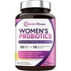 Doctor's Recipes Women?s Probiotic, 60 Caps 50 Billion CFU 16 Strains, with Organic Prebiotics Cranberry, Digestive Immune Vaginal & Urinary Health, Shelf Stable, Delayed Release, No Soy Gluten Dairy