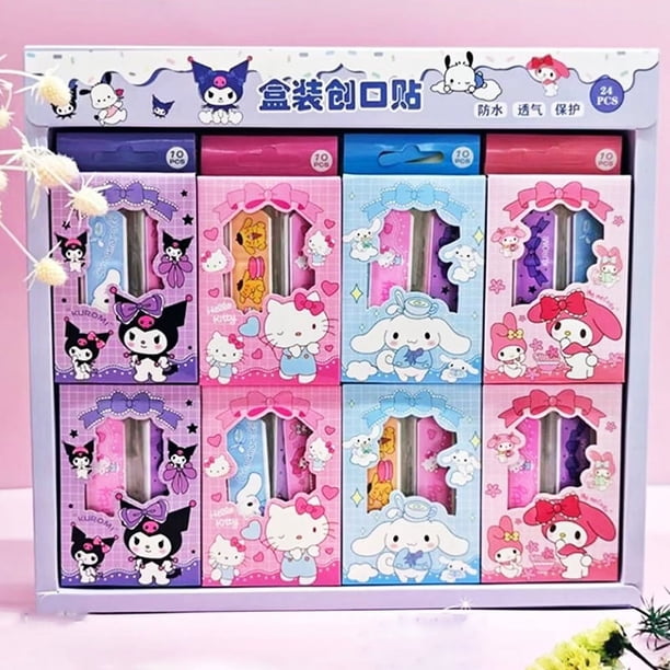 Bandaid Kawaii Hello Kitty Band Aid Anime Kuromi Vendas adhesivas impermeables y transpirables Pegatina portátil impresa con dibujos animados