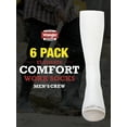 thumbnail image 6 of Wrangler Men's Ultimate Comfort Crew Socks, Work Socks for Men, White, 6 Pack, 6 of 6