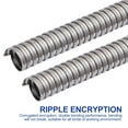 thumbnail image 4 of 3M Stainless Steel Metal Threaded Hose Wire Cable Protector Cable Sleeve Pipe, 4 of 8