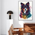 thumbnail image 5 of Hudo Wall Art - Funny Dog Canvas Poster for Kids' Room - Miniature American Shepherd Dog colorful art print, Canvas Painting Puppy Artwork, Watercolor Artwork Print For Bedroom, 5 of 5