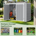 thumbnail image 5 of Enyopro 306Gal Shed & Outdoor Storage, Horizontal Resin Storage shed with Floor, All-Weather Tool Plastic Sheds for Bike, Lawn Mower, Generator, Garbage Cans and Outdoor Storage, 5 of 9