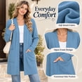 thumbnail image 3 of WUJINXIA Womens Lightweight Loose Fit Cardigan Coat Open Front Long Sleeve Sweater Jacket with Side Pockets, 3 of 6