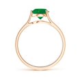 thumbnail image 2 of Angara Natural 1.2 Ct. Emerald Solitaire Ring in 14K Rose Gold for Women (Ring Size: 3.5), 2 of 8