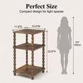 thumbnail image 2 of Efoee Side Table,Small End Table with Storage Shelf, Modern Bedside Table Night Stand for Living Room, Bedroom, Office and Small Spaces,Rustic Brown, 2 of 8