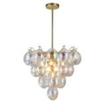 thumbnail image 1 of Artcraft Lighting Collection Globo Lustre 9 Lumières Irisé et Laiton, 1 of 4