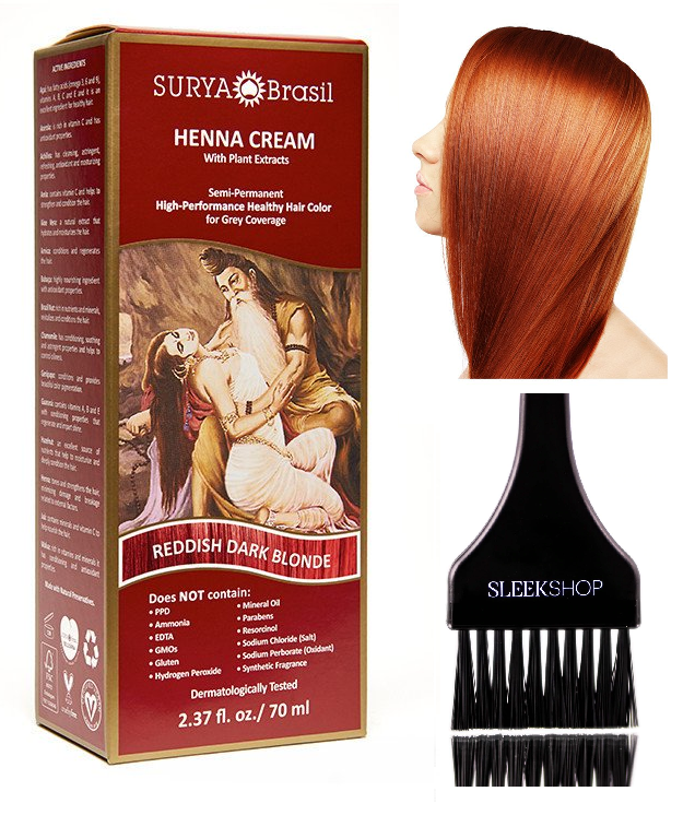 Surya Brasil All Natural Henna Hair Color Cream Plant Extracts