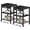 BK2P, variant on Bigleap Nightstand Set 2, 2 Drawer Dresser for Bedroom, Bedside Furniture, End Table for Bedroom, Closet, Entryway, Black