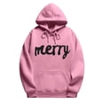 thumbnail image 5 of MESSUEN Christmas Shirts for Women Christmas Sweatshirts for Women Thick Hoodie Hoodies for Women Womens Sweatshirts Fall Sweatshirts Woman Hoodies Pink S, 5 of 5