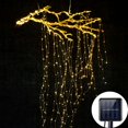 thumbnail image 2 of Guirnalda de luces LED con forma de cascada solar para exteriores, adornos navideños 2024, guirnalda de luces LED impermeables para árbol de Navidad, 2 of 5