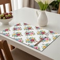 thumbnail image 6 of Placemat, Pioneer Flower Floral Print Pattern Place Mats Table Mat Set Of 2, PVC Washable Placemats for Party Kitchen Dining Decoration, 18x12 Inch, Fade Resistant, 6 of 6