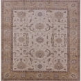 thumbnail image 1 of Ahgly Company Machine Washable Indoor Square Industrial Modern Khaki Rose Pink Area Rugs, 3' Square, 1 of 7