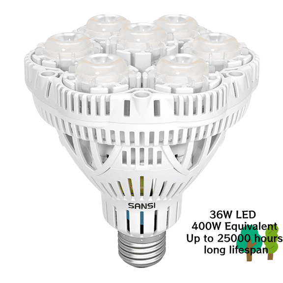 SANSI 36W(400W)Grow Lights for Indoor Plants Full Spectrum for Seeding