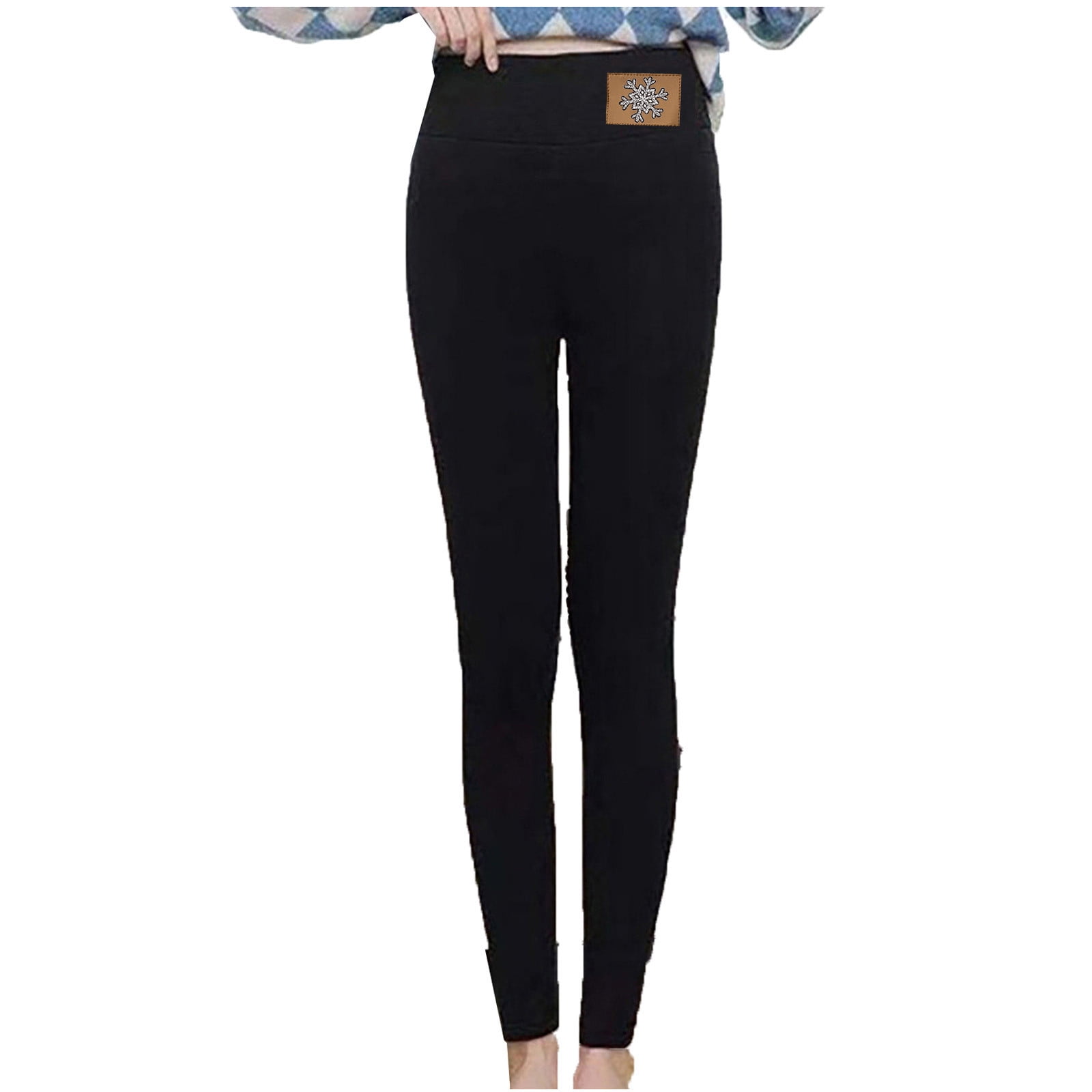 Xzngl Fashion Casual Women Span Ladies Leggings High Waist Keep Warm Long Pants Black