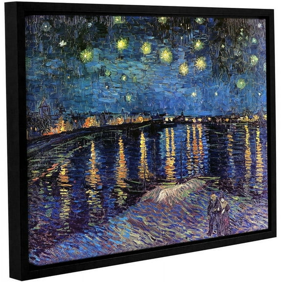 Vincent Van Gogh "Starry Night Over The Rhone" Floater-Framed Gallery-Wrapped Canvas
