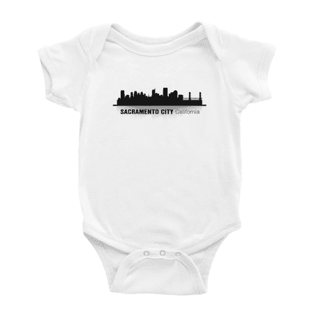 

Sacramento City California Silhouette Cute Baby Bodysuit Unisex
