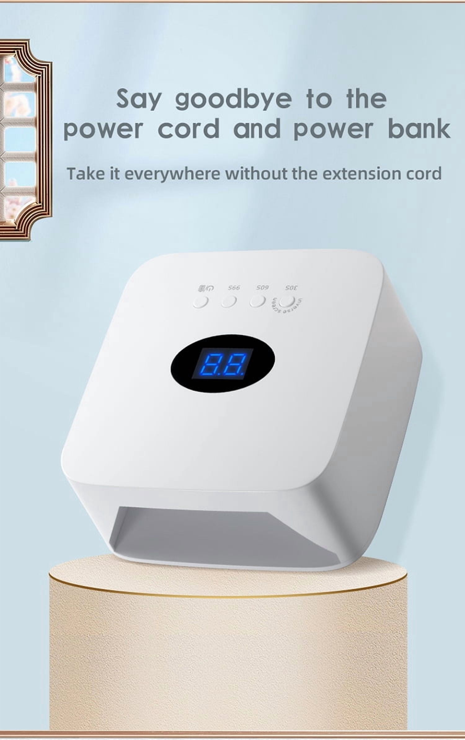 Street Vendor Essential S50 Nail Lamp Rechargeable Wireless Lithium Battery UV Lamp Nail Polish Gel UV Night Market Curing Lamp
