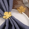 thumbnail image 5 of Set of 12 Thanksgiving Fall Napkin Rings Round Napkin Holders Maple Leaf Napkins Golden/Silver/Vintage Fall Table Decorations for Dining Table, Wedding, Birthday Party, Family Gatherings, 5 of 6
