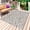 Beige, variant on Beige Brick Wall Outdoor Rug 4x6 Ft - Reversible Patio Rug Outdoor Camping Rugs, Retro Country Stone Rocks Geometric Print Indoor Outdoor Area Rugs, Non-Slip Outdoor Carpet Runner for Deck/Porch