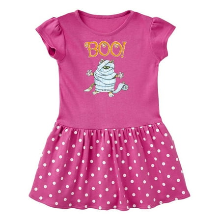 

Inktastic Boo with Mummy Cat Gift Toddler Girl Dress
