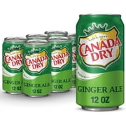 Canada Dry Caffeine Free Ginger Ale Soda Pop, 12 fl oz, 6 Pack Cans