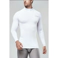 thumbnail image 3 of DEVOPS 2 Pack Men's thermal turtle neck long sleeve compression shirts (Medium, Black/White), 3 of 3