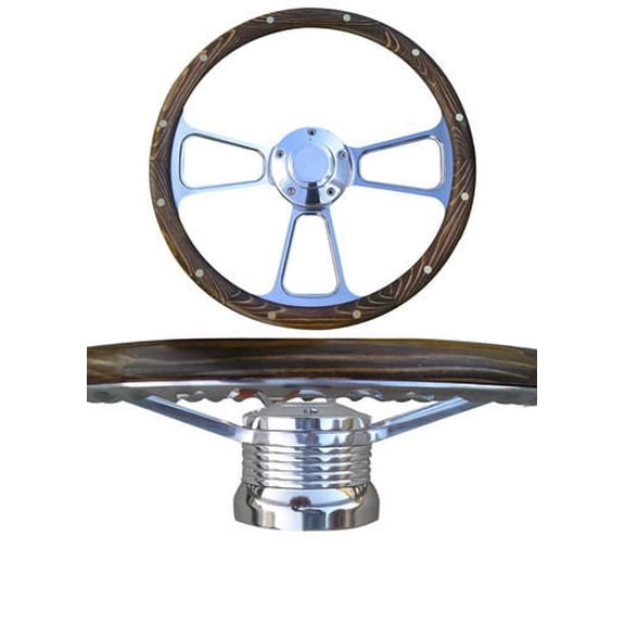 Chevelle Wood Steering Wheel & Billet Adapter SHIPS FREE! 1969 to1994 Chevelle