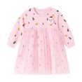 thumbnail image 3 of Girls Long Sleeve Mesh Tulle Dress Christmas Themed Loose Fit Layered Skirt Daily Party Dresses, 3 of 9
