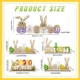 thumbnail image 3 of Homesteed Easter Decorations Farmhouse Bunny Decor Wooden Table Sign Spring Home Mantel Ornament Rustic Indoor Holiday Tray Display, 3 of 9
