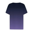 thumbnail image 4 of Women Summer Fashion Tops Printed V Neck Short Sleeved Shirts Casual Loose Comfortable Tops Shirt Athletic Women Tee Shirts Woman Woman's Summer Tops Women T Shirt Stripe Layering Long Sleeve Shirts, 4 of 4
