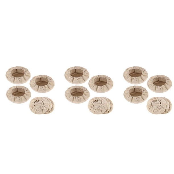 15X Cesta redonda para fermentación de pan, forro de tela para fermentación de pan de masa madre, banneton de tela, cubierta de cesta de masa para hornear de ratán natural