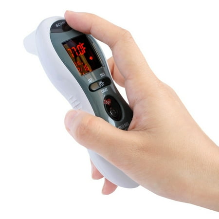 Mobi Ultra Pulse Talking Ear, Forehead Digital Thermometer with Pulse Rate, Diagnostic Fever Indicator and Memory Log