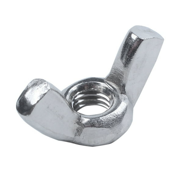 M6 Thread Dia Stainless Steel Wing Nut Butterfly Wing Nuts 20 Pcs