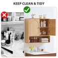 thumbnail image 3 of Wirrytor Modern Fluted Medicine Cabinet Storage, Wooden Bathroom Wall Cabinet with Hanging Rod Adjustable Shelf, Natural Oak, 3 of 9