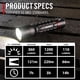 thumbnail image 4 of Linterna Coast XP9R recargable con USB C de 1200 lúmenes, 4 of 9