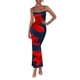 thumbnail image 1 of Vestido Maxi Floral PRETTYGARDEN para Mujer con Tirantes Finos Azul Marino XXL, 1 of 8