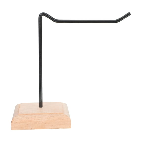 WSTEER Wooden Base Iron Jewelry Rack Desktop Jewelry Rack Wooden Necklace Stand