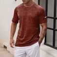 thumbnail image 2 of uikmnh Men T Shirts Men's Athletic Performance T Shirt for Summer Active Wear Comfortable Round Neck Sports Shirt for Running and Fitness Size:L, 2 of 5