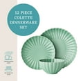 thumbnail image 3 of The Pioneer Woman Colette 12-Piece Stoneware Dinnerware Set, Green, 3 of 14