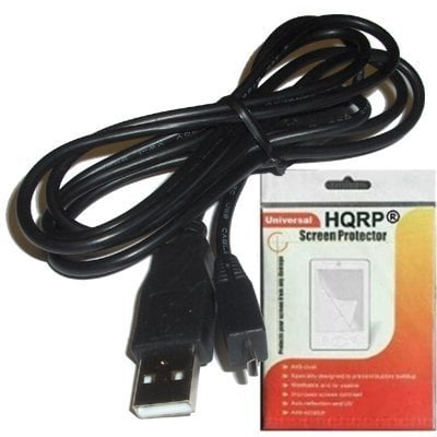 HQRP USB Cable / Cord compatible with FujiFilm Finepix S2950 S2990 S3200 S3250 s3280 S3300 S3350 S3400 S3450 Digital Camera plus HQRP LCD Screen Protector