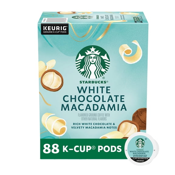 Starbucks White Chocolate Macadamia, Hot or Iced Coffee, K-Cup Coffee Pods, 88 Count​