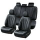 thumbnail image 1 of Juego completo de fundas para asientos de coche Coverado, de piel impermeable, color negro, 1 of 9