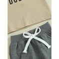 thumbnail image 6 of Bagilaanoe 2pcs Toddler Baby Boy Shorts Set Short Sleeve Letter Print T Shirt Tops + Shorts 6M 12M 18M 24M 3T Kids Casual Summer Clothes, 6 of 8