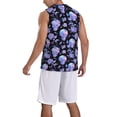 thumbnail image 2 of Naloa flower Skull crystal Basketball Jersey Reversible Men's Mesh Athletic Sports Shirts Training Practice S-4XLMedium, 2 of 6