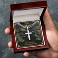 thumbnail image 4 of Gift For Your Man - With My Whole Heart - Cuban Link Chain with Artisan Cross, 4 of 5
