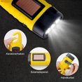 thumbnail image 2 of 2 Pack Hand Crank Flashlight, 2 Pack Solar Powered LED Flashlight, Hand Crank Flashlight, Rechargeable LED Waterproof Survival Dynamo Torch for Outdoor Sports Yellow, 2 of 5